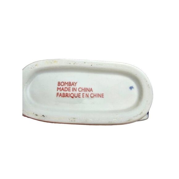 Bombay Moon Vase Ceramic Blue White Oriental Asian Made In China Collectible - Picture 4 of 4